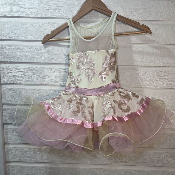 Weissman Be True Costume Ballet Small Child Sequined Pink 10798 Skirt Dance Tap - Picture 6 of 9